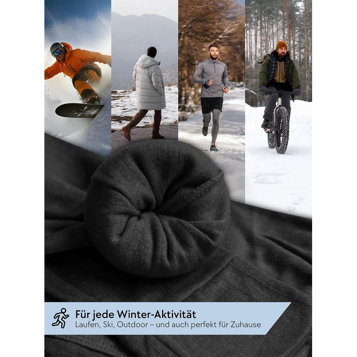 Дуже тепла термобілизна normani, чоловіча зимова лижна білизна з бавовни, розмір 6XL, антрацит