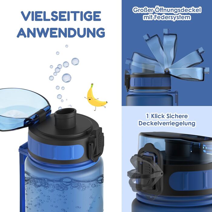 Дитяча пляшечка для пиття Luyiilo Kids герметична, спортивна пляшечка для піших прогулянок та тренажерного залу, газована та без в