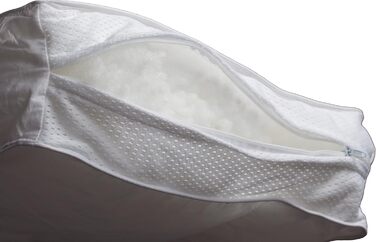 Подушка для шиї Jekatex Sweety, чохол бавовна, наповнювач поліестер, біла, 30 x 70 x 10