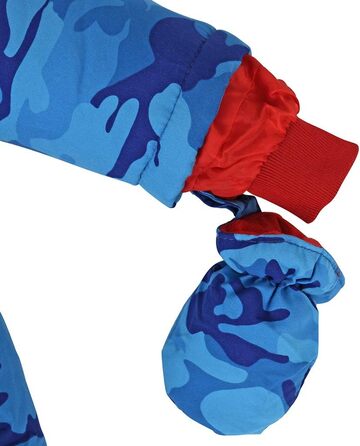 Дитячий зимовий комбінезон з капюшоном, зимовий костюм з рукавичками та пінетками, комплект теплого одягу для дівчаток та хлопчиків, 9-12 місяців () A