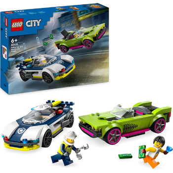 Конструктор LEGO City Chase with Police Car and Muscle Car 60415, 213 деталей, поліцейська тематика