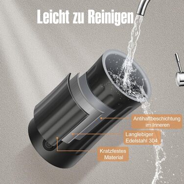 Піноутворювач для молока Ovetedot, піноутворювач для молока 4-в-1 електричний для гарячого і холодного молока, автоматичне вимкнен