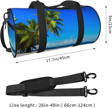 Біла Тигриця Містка дорожня сумка для подорожей, легка та довговічна, ідеальний подарунок для походів, відпустки, ділових поїздок та іншого. Дизайн пальми та чисте море, універсальний розмір.