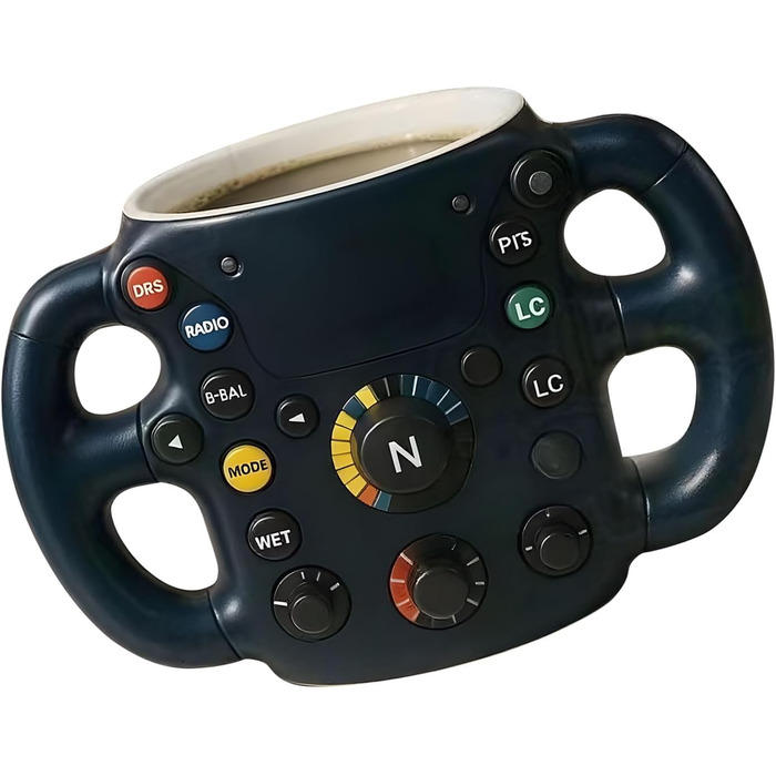 Чашки для керма з нержавіючої сталі та смоли для фанатів гонок, можна мити в посудомийній машині, кавові кружки