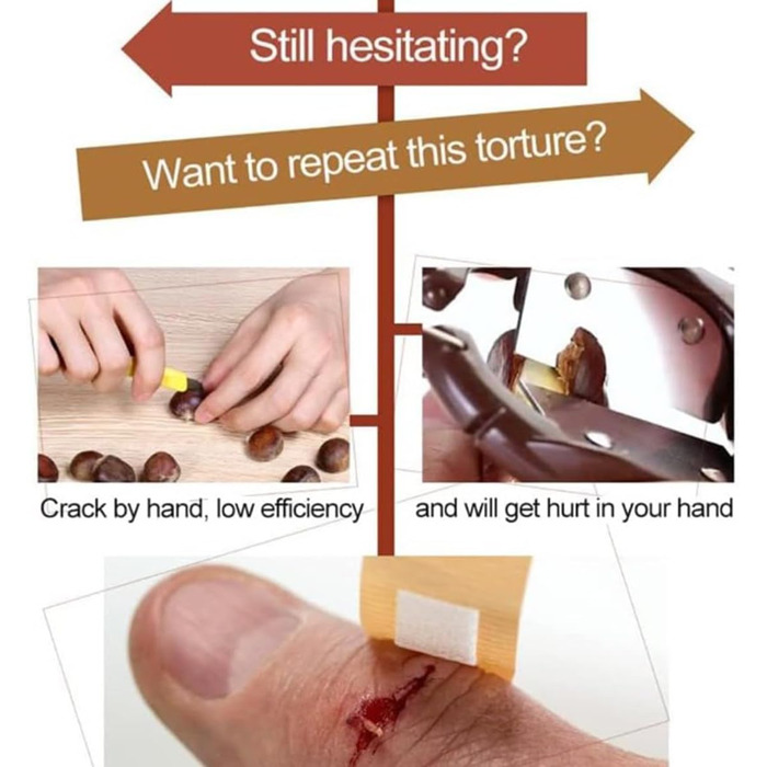 Комерційний різак з нержавіючої сталі потужністю 60 Вт, автоматична машина для різання каштанів, комерційна машина для подрібнення каштанів з 15-25 кг / год, для багатьох розмірів каштана