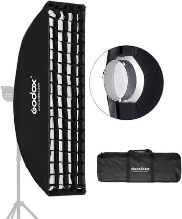 Кронштейн Godox 22 см x 90 см Strip Beehive Softbox Bowens для спалаху Godox та інших студійних ліхтарів. 22х90см