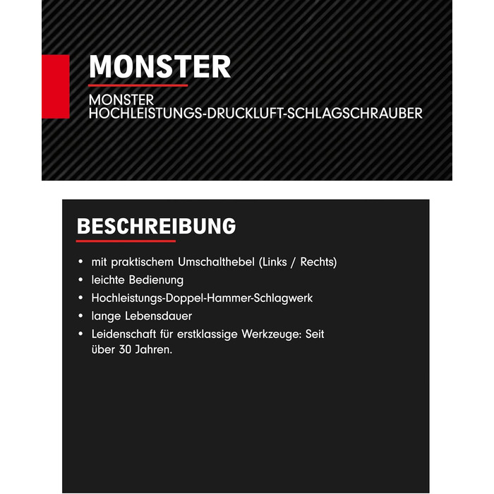 Пневматичний гайковерт KS Tools Monster 515.1210 I Пневматичний гайковерт з практичним важелем перемикання L/R I Високоефективний