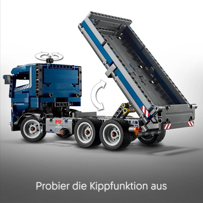 Іграшка LEGO Technic Самоскид з кермом та рухомою платформою - Синя будівельна машина - Ідея подарунка на день народження або свята - Конструктор для хлопчиків та дівчаток віком від 9 років 42203