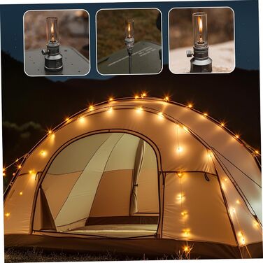 Газовий ліхтар, портативний металевий газовий ліхтар для кемпінгу з термостійким склом, ліхтар з регульованим клапаном, ліхтар для кемпінгу та походів