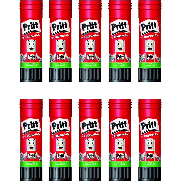 Клей-олівець Pritt, що миється, знімний, без розчинника (10 шт. , 22 г прозорий)