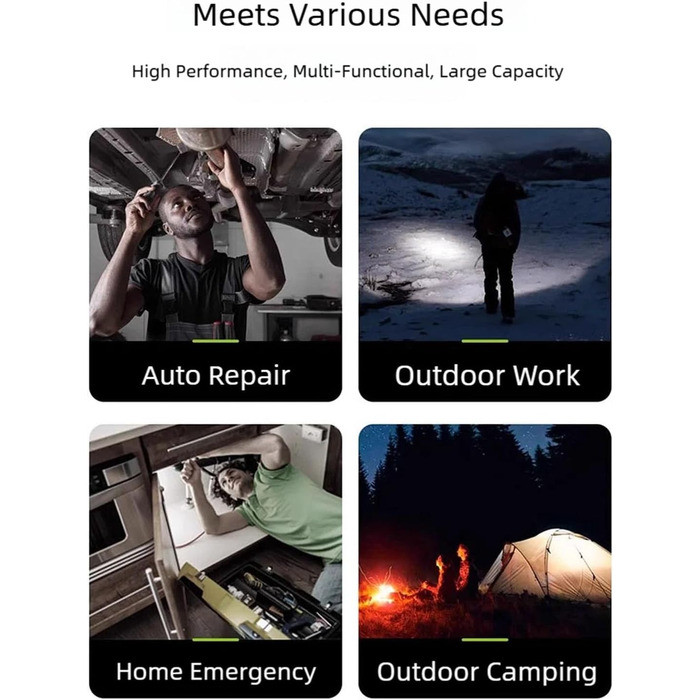 Портативний робочий ліхтарик, телескопічний ліхтарик, що перезаряджається, аварійний ліхтарик для ремонту автомобіля, кемпінгу, збирання кутів, гнучкий ліхтарик