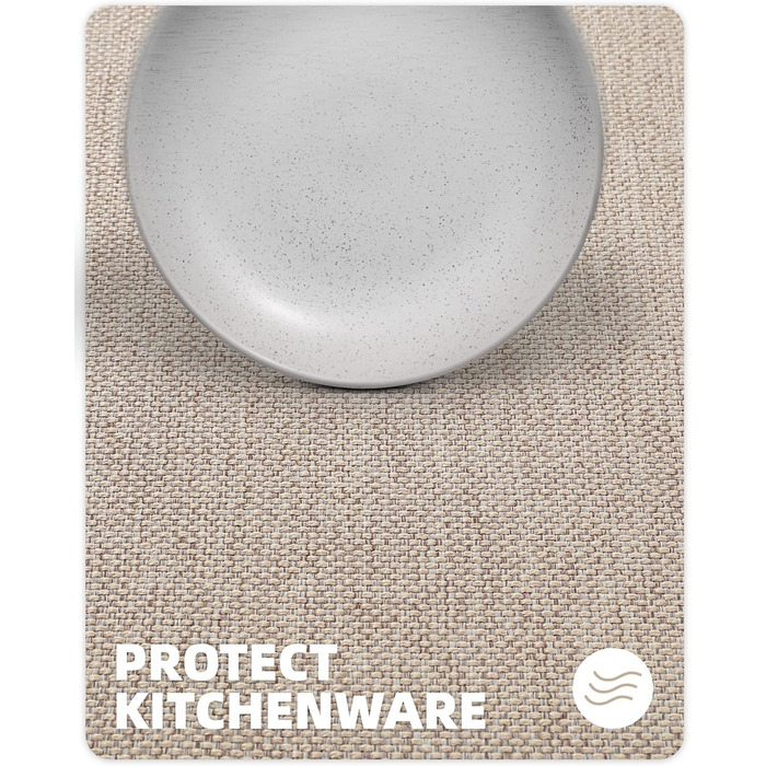 Килимки для кухні COLOR&GEOMETRY, нековзні, що праються, 43x120 см, тонка тканина 4 мм, кухонний килимок на гумовій основі, абсорбуючі, легко очищаються, килимки для підлоги перед раковиною, для коридору, бежевий, 43 x 120 см (прямокутний)