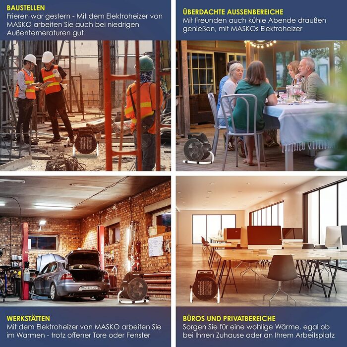 Електричний обігрівач Masko тепловентилятор будівельний обігрівач керамічний обігрівач електричний обігрівач з термостатом електри