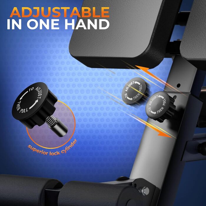 Регульована лава для силових тренувань 450 кг високопродуктивна тренувальна лава з ручкою для домашніх тренувань, римський стілець для пресу для гіперрозгинання спини з ручкою, похила лава для сидячих пресів для тренування всього тіла