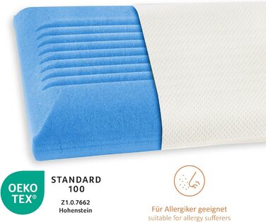 Ортопедична подушка для шиї Sleepling, надзвичайно м&39яка в&39язкопружна подушка 40 x 80 см, в&39язкопружна подушка для голови, піна з ефектом пам&39яті, можна прати, сертифікована Oeko-Tex, зроблена в ЄС, біла, НАДЗВИЧАЙНО М&39ЯКА 40 x 80 см