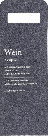 Набір з 12 подарункових упаковок для вина з фетру з висловами приблизно 41 х 14,5 см мішок для пляшки вина мішок для пляшки вина подарунковий мішок прикраса 17 набір з 12 в сірому кольорі з 3 висловами