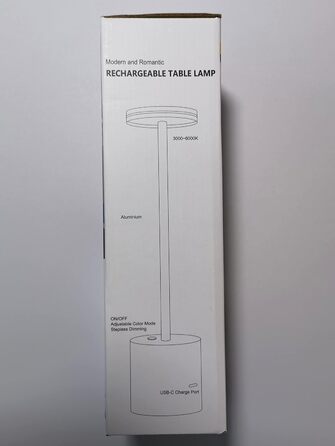 Світлодіодна настільна лампа Hapfish Акумуляторна батарея, 5000 мАг сенсорна настільна лампа з регулюванням яскравості, настільні