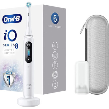 Електрична зубна щітка Oral-B iO Series 8, акумуляторна, з учною ручкою, 1 щіткою та 1 дорожнім кейсом