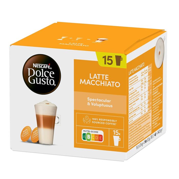Кава NESCAF DOLCE GUSTO Latte Macchiato в капсулах 3 упаковки (3 х 30 капсул)