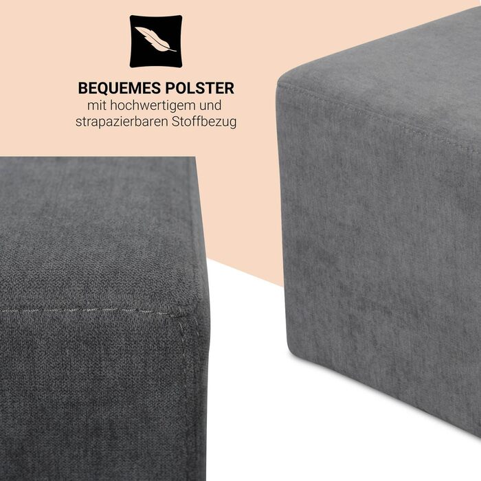 Кубоподібне сидіння 42 см - Високоякісний, простий у догляді пуф-стілець - Пуф вагою лише 4 кг - Ідеальний варіант для сидіння (Coral12)