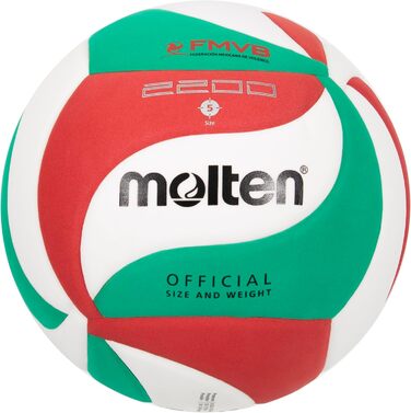 Тренувальний м'яч Molten V5M2200 білий/зелений/червоний 5