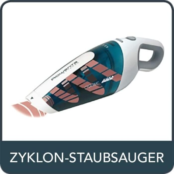 Ручний пилосос Rowenta AC4461 Extenso Cyclonic 4.8V пилозбірник 375 мл чотири акумуляторні батареї з насадкою-щіткою час роботи 11