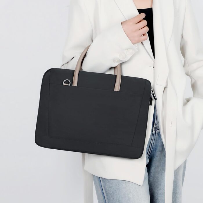 Сумка для ноутбука FUNSEED для чоловіків, 15 дюймів (38,1 см), поліестер, легка, міцна, робоча, для комп&39ютера, ноутбука, сумка-мессенджер, портфель для подорожей, офісу, чорна