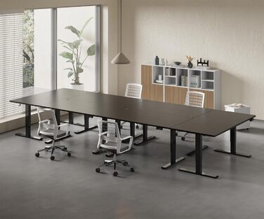 Стіл Homall з регульованою висотою 160x80 см з портом зарядки USB-A, електричний стіл з лотком для кабелів, стіл для роботи стоячи з 3 функціями пам&39яті, комп&39ютерний стіл чорного кольору 160x80см чорний