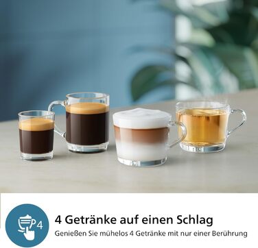 Кавомашина PHILIPS LatteGo серії 2300, біла, 4 види кавових напоїв, білий/хром