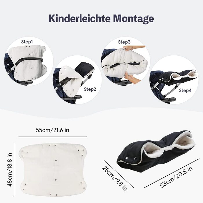 Грілка для рук для дитячої коляски,Універсальний розмір грілки для рук для дитячих колясок аксесуарів муфта для коляски з теплою ф