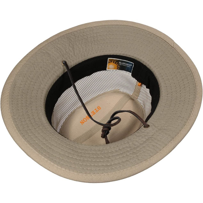 Шапка Stetson Takani Safari, жіноча/чоловіча, 100 бавовна, захист від ультрафіолету 30, сонцезахисна шапка, ремінець від підборіддя, сітчаста вставка, що м&39ється, розмір L, бежевий