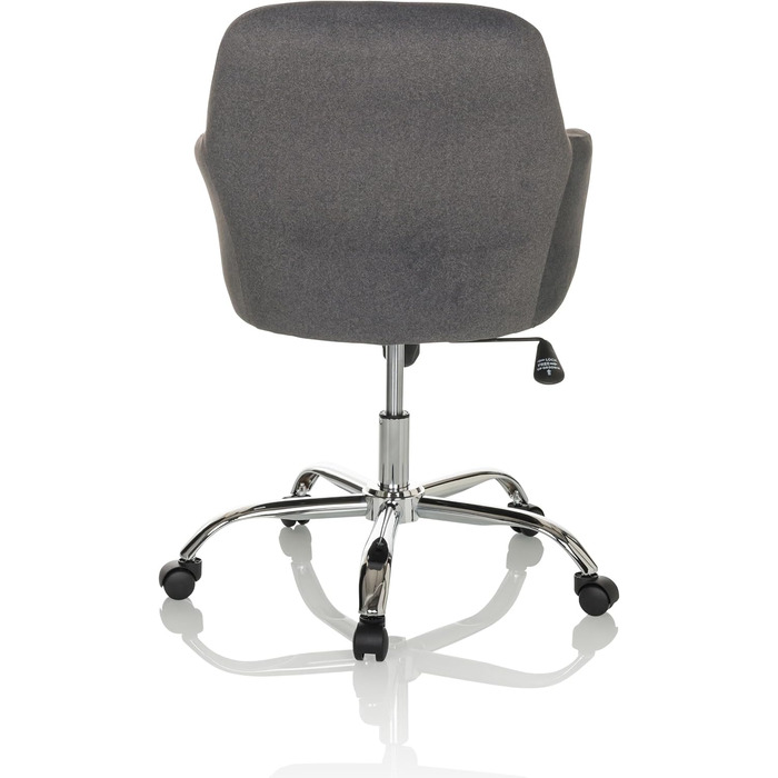 Офісний стілець hjh OFFICE SOLAO 300, тканина, регульований по висоті обертовий стілець з м&39якою подушкою сидіння, 719229, темно-сірий колір тканини