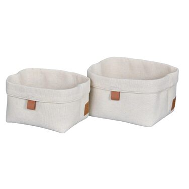 Набір кошиків для зберігання LOVE IT STORE IT, 2 шт. - Тканинні кошики для декору ванної кімнати та дитячої кімнати - Бежевий - Набір з 2 шт., 2 розміри