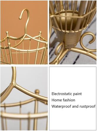 Підставка для парасольок NSTVVEE Скандинавська креативна металева підставка для парасольок, кована полиця для парасольки, прикраса для дому, вестибюль готелю, тримач парасольки, ганок (золото)
