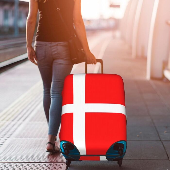 Чохол для валізи, Данія, еластичний, унісекс, для ділових поїздок, білий, розмір 46