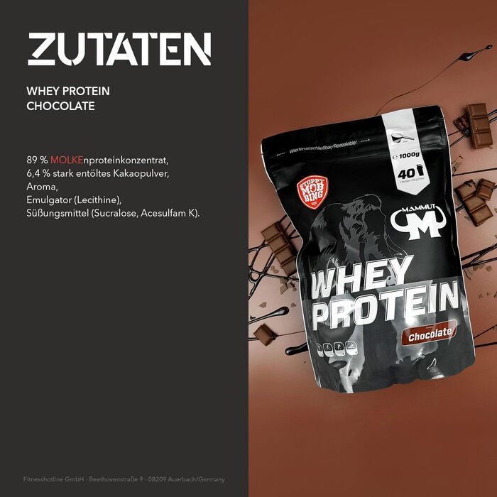 Протеїн Mammut Nutrition Whey Protein, Chocolate, 1 кг