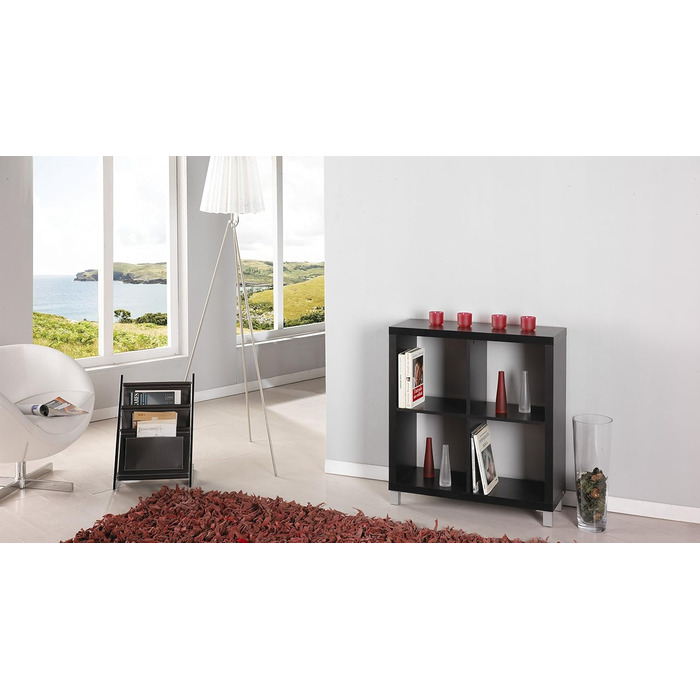 Комплект шафи Kubox - полиця, 4 відділення, чорний