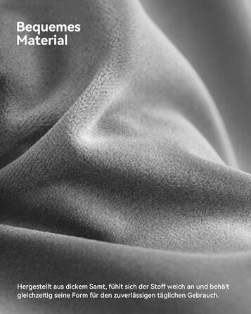 Офісне крісло HNNHOME Eris, сучасне, оббите оксамитом, обертове крісло, тканина, регульована висота, сірий оксамит