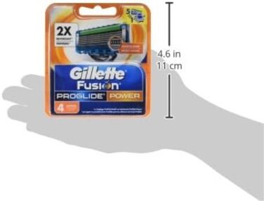 Леза для бритви Gillette Fusion ProGlide Power для чоловіків 4 шт. и