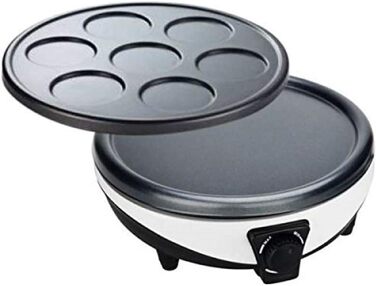 Млинниця LITTLE BALANCE 8212 Happy Crpes & Pancakes, чавунно-керамічна, біла/чорна біла/чорна