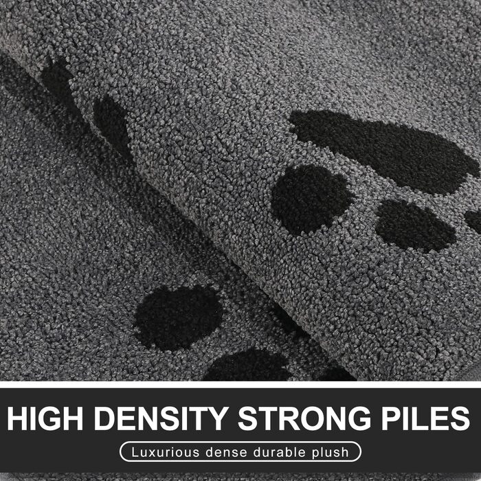 Килимок Mibao для прихожих 50 x 80 см, брудозбірний килимок для вхідних та задніх дверей, нековзні килимки для підлоги, можна прати в пральній машині, м&39який килимок для домашніх тварин, для брудного взуття та лап, сірий 50 x 80 см (прямокутна призма)