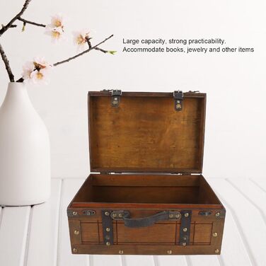 Багатофункціональна дерев&39яна коробка для зберігання сумок, коробка у вінтажному стилі з виглядом одягу, іграшок, фотореквізиту, домашнього декору (велика)