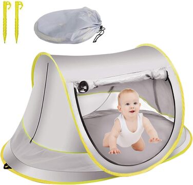 Розкладний пляжний намет, дитячий пляжний намет з басейном, портативний дитячий пляжний намет із захистом від ультрафіолету, дитячий намет із сонцезахисним тентом та сумкою для зберігання, водонепроникний кемпінговий намет із тентом від сонця для пікніків