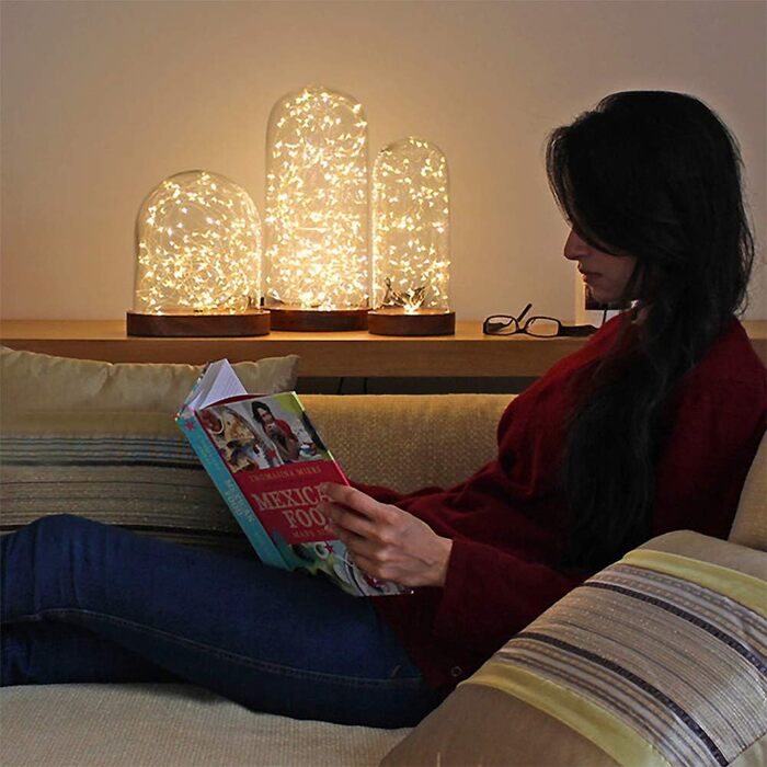 Акумуляторна батарея WEARXI, 10 шт. 2M 20 міні-світлодіодних гірлянд з акумулятором, казкові гірлянди в приміщенні, світлодіодні г