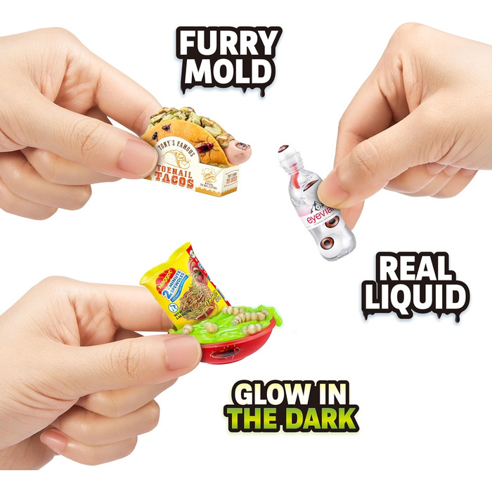 Від ZURU, упаковка з 2 шт. , капсули-сюрпризи для хлопчиків віком від 3 років, серія веселих мініатюр, серія іграшок Gross 2, 2 капсули, 5 Surprise Mega Gross Minis