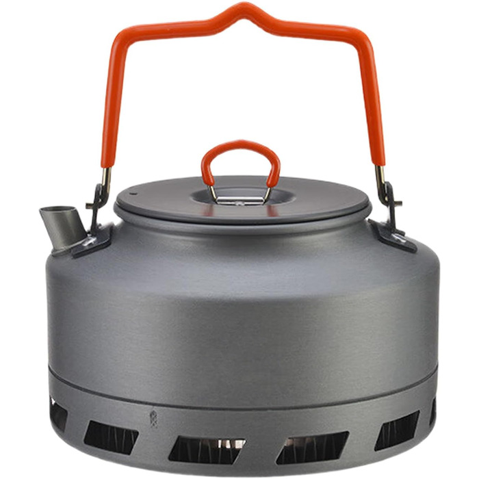 Відкритий кемпінговий кавовий та чайний чайник, портативний алюмінієвий сплав для кемпінгу, чайник для пікніка, портативний запасний чайник для подорожей, 1,1 л