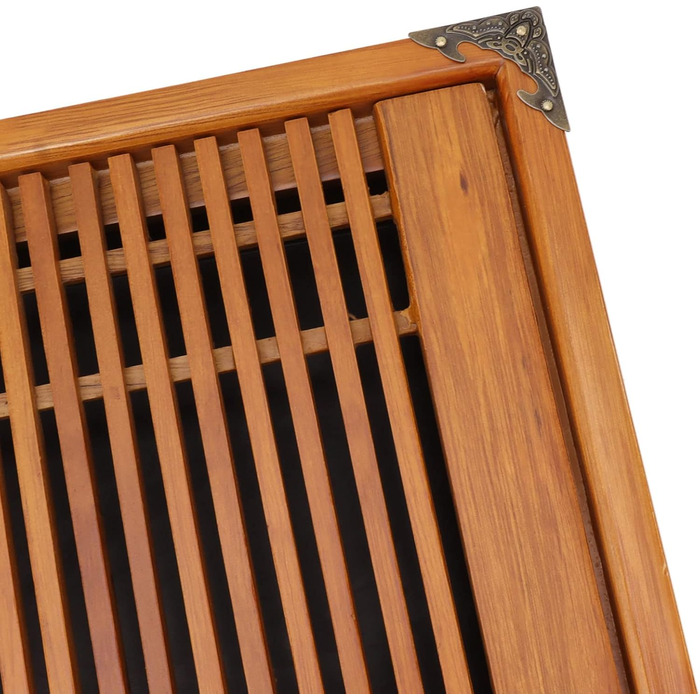 Піднос для чайної церемонії Гунфу, дерев'яний, з великим резервуаром для води та орхідеями, для чайної церемонії Гунфу, 28 x 43 см