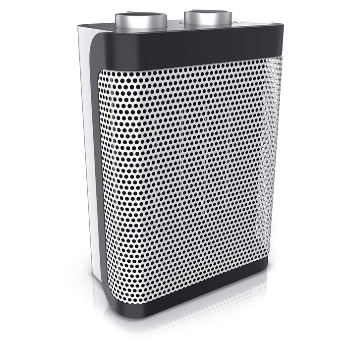 Керамічний вентилятор-обігрівач - 2 рівні потужності - Плавне регулювання температури - 1500 Вт - Енергозберігаючий, тихий вентилятор-обігрівач для ванної кімнати - Захист від перегріву, захист від перекидання - Обігрівач