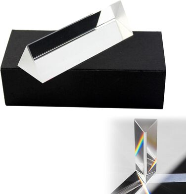 Оптичне скло з трикутною призмою, рефракторні трикутні призми, оптичне скло з трикутними призмами, спектрометр із фотографічною призмою K9, трикутна призма, кристалічна призма з трикутною призмою з подарунковою коробкою