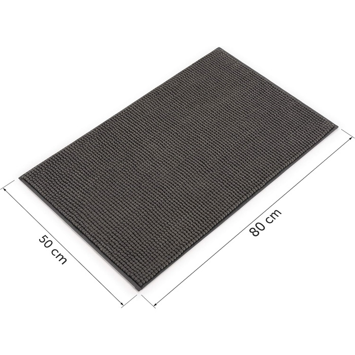 Килимок для ванни Blumtal 50x80 см синель - килимок для ванни сертифікований Oeko-TEX - килимки та килимки для ванни - килимок для